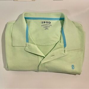 Izod Advantage Performance Polo Big Man 4XLT Pastel Green Stretch Shirt See Pics